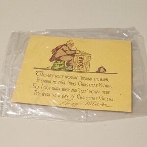 1903 Christmas Card with Illustration